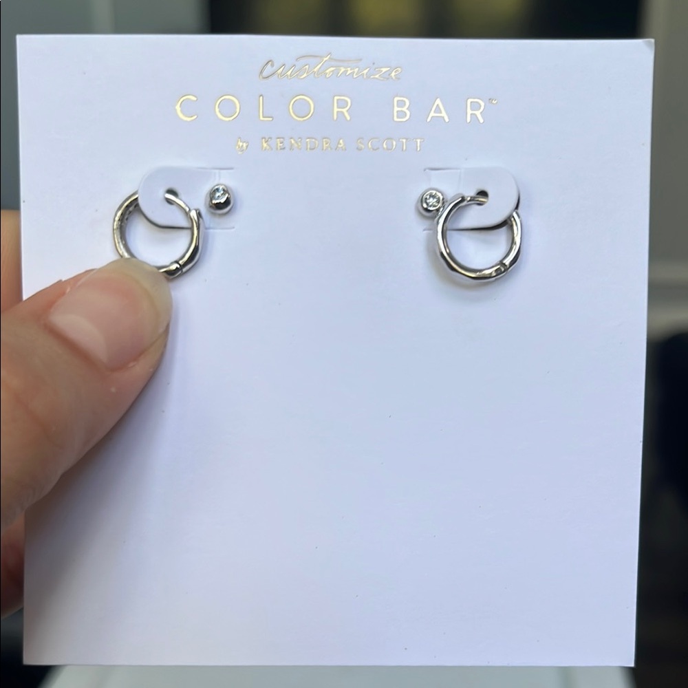 Kendra Scott Silver Hoop/stud Earrings